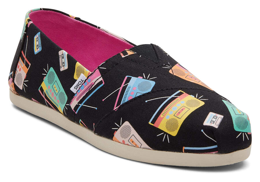 Toms Alpargata Boom Boxes Alpargatas Damen Schwarz Dunkel Schweiz | Bestellen Schweiz160-085