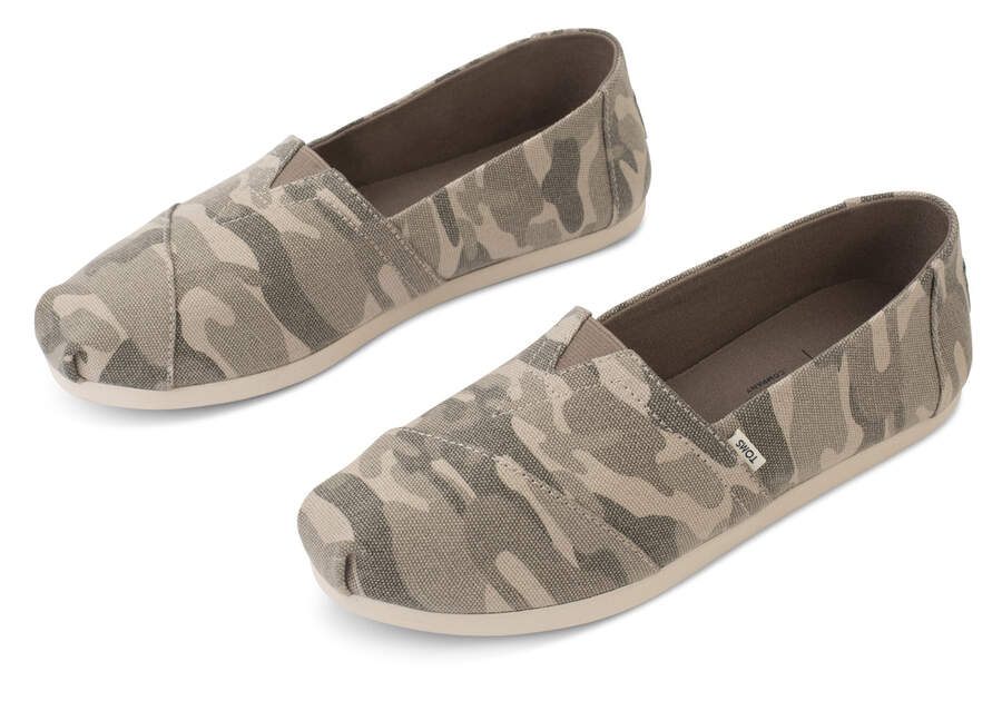 Toms Alpargata Camo Alpargatas Damen Grau Braun Grau Camouflage Schweiz | Bestellen Schweiz472-035