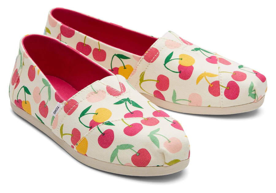 Toms Alpargata Cherries Alpargatas Damen Weiß Schweiz | Bestellen Schweiz370-624