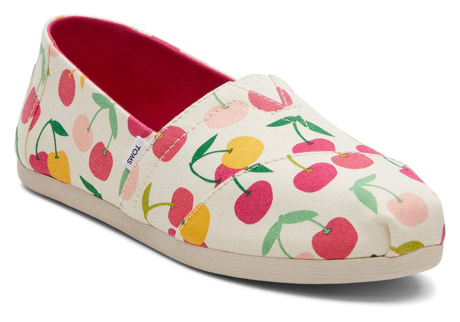 Toms Alpargata Cherries Alpargatas Damen Weiß Schweiz | Bestellen Schweiz370-624