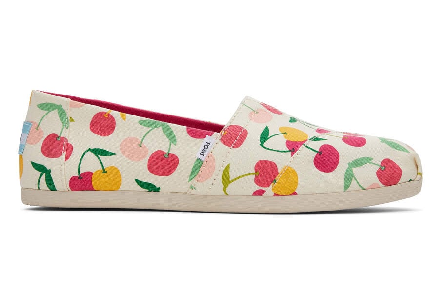 Toms Alpargata Cherries Alpargatas Damen Weiß Schweiz | Bestellen Schweiz370-624