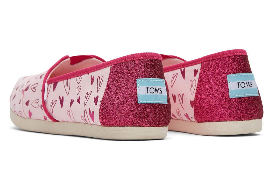 Toms Alpargata Foil Hearts Alpargatas Damen Rosa Schweiz | Bestellen Schweiz634-659