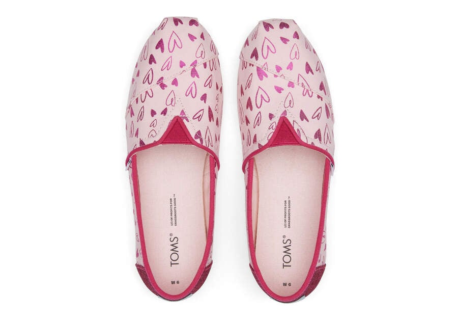 Toms Alpargata Foil Hearts Alpargatas Damen Rosa Schweiz | Bestellen Schweiz634-659