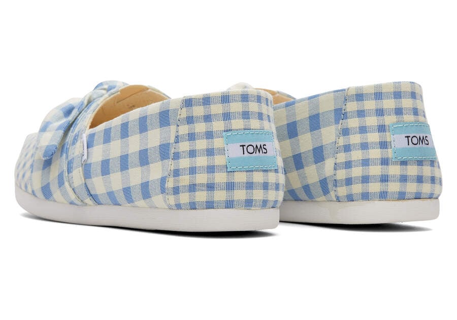 Toms Alpargata Gingham Alpargatas Damen Blau Schweiz | Bestellen Schweiz322-252