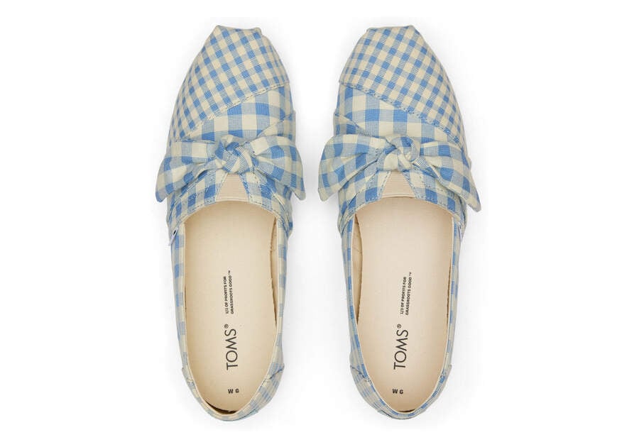 Toms Alpargata Gingham Alpargatas Damen Blau Schweiz | Bestellen Schweiz322-252