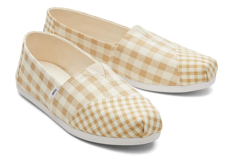 Toms Alpargata Gingham Alpargatas Damen Braun Schweiz | Bestellen Schweiz540-728