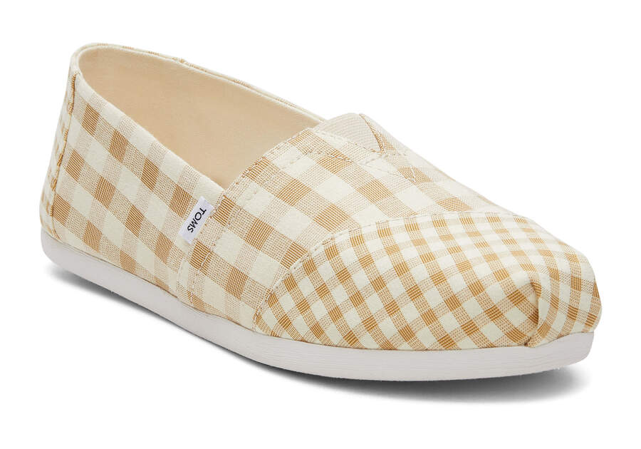 Toms Alpargata Gingham Alpargatas Damen Braun Schweiz | Bestellen Schweiz540-728