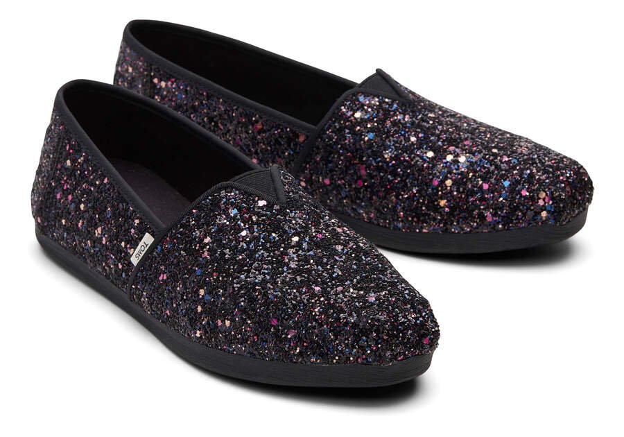 Toms Alpargata Glitter Alpargatas Damen Schwarz Schweiz | Bestellen Schweiz754-645