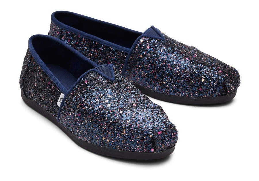 Toms Alpargata Glitter Alpargatas Damen Blau Schweiz | Bestellen Schweiz860-078