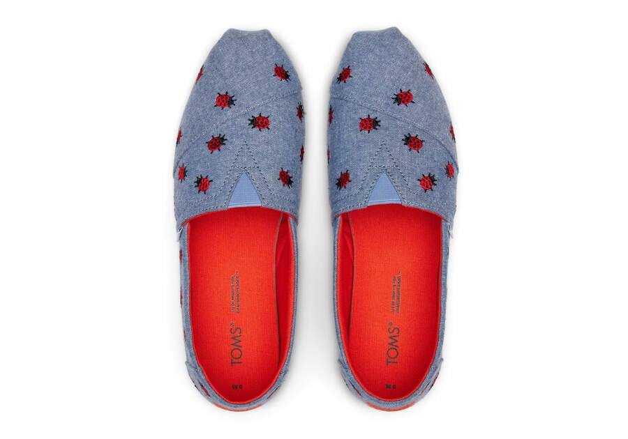 Toms Alpargata Ladybugs Alpargatas Damen Blau Schweiz | Bestellen Schweiz354-408