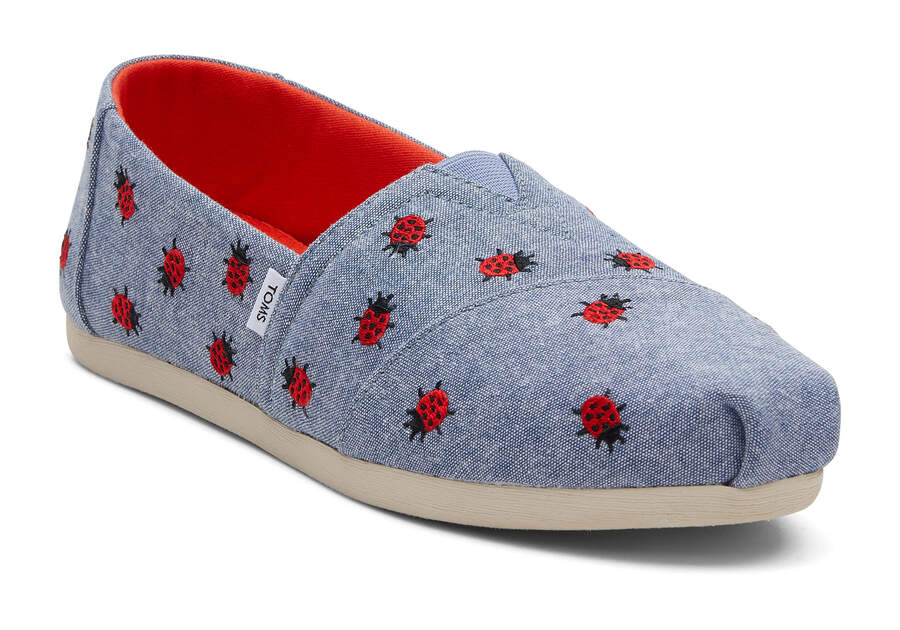 Toms Alpargata Ladybugs Alpargatas Damen Blau Schweiz | Bestellen Schweiz354-408