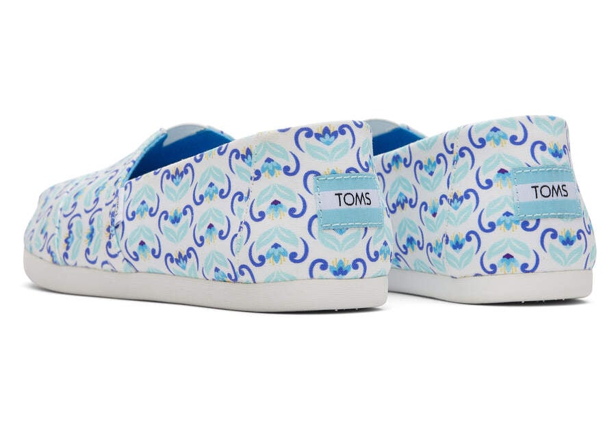 Toms Alpargata Mediterranean Flowers Alpargatas Damen Blau Navy Schweiz | Bestellen Schweiz280-456