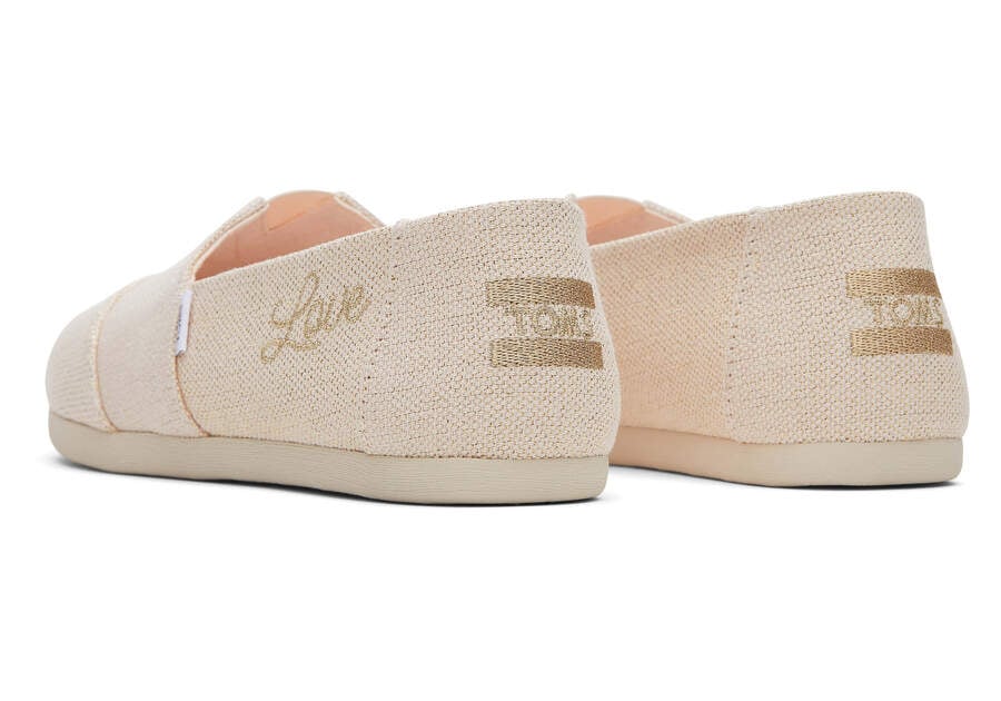 Toms Alpargata Metallic Linen Alpargatas Damen Rosa Metal Schweiz | Bestellen Schweiz650-657