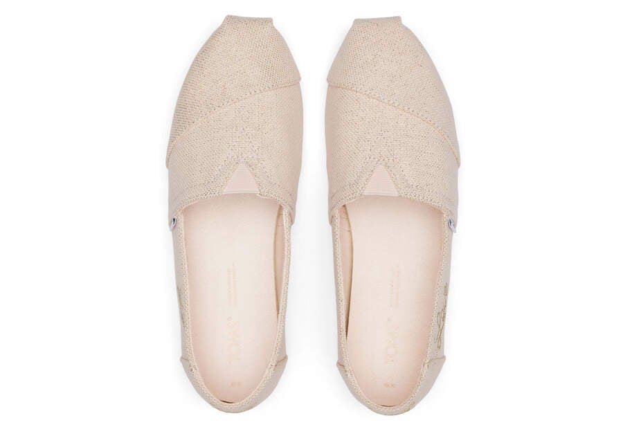 Toms Alpargata Metallic Linen Alpargatas Damen Rosa Metal Schweiz | Bestellen Schweiz650-657