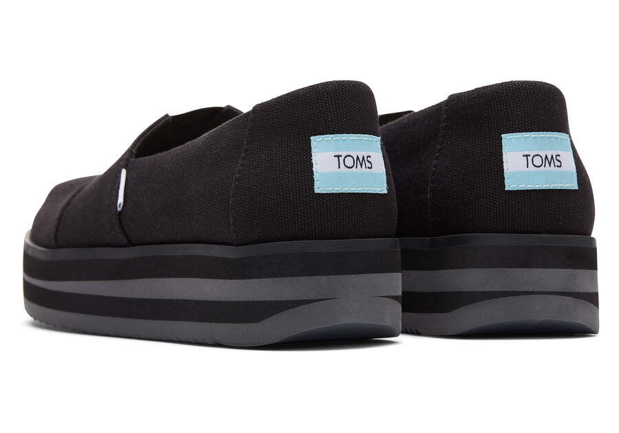 Toms Alpargata Midform Espadrilles Plateauschuhe Damen Schwarz Schweiz | Bestellen Schweiz202-742