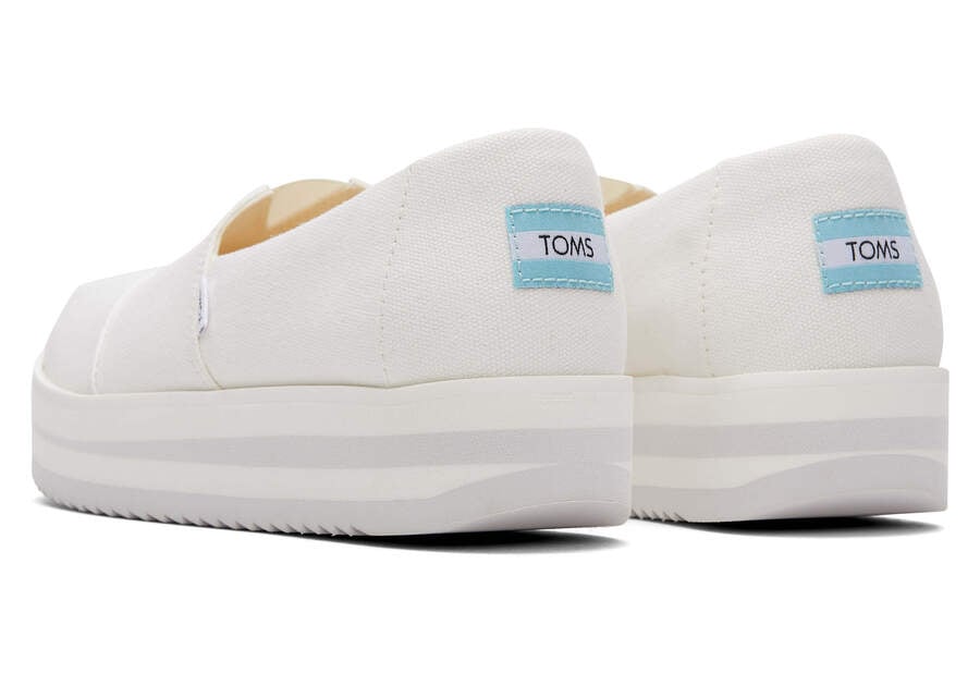 Toms Alpargata Midform Espadrilles Plateauschuhe Damen Weiß Schweiz | Bestellen Schweiz232-333