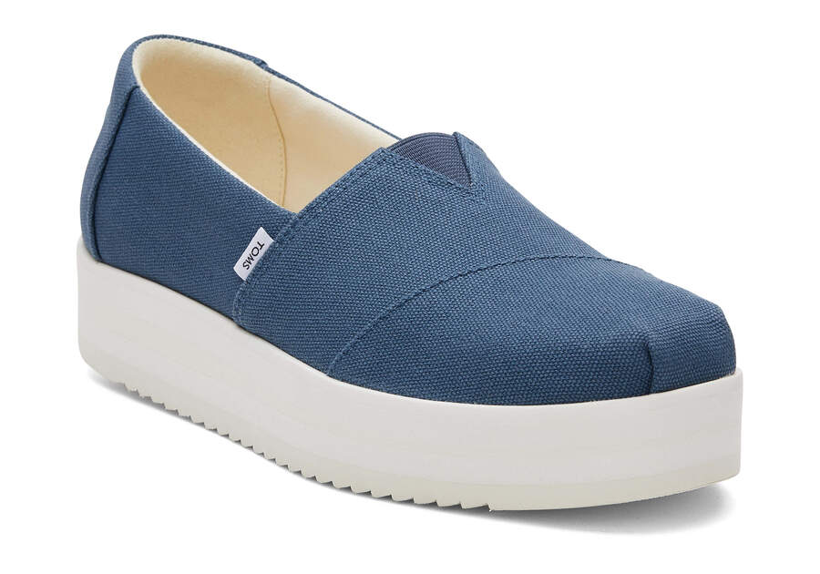 Toms Alpargata Midform Espadrilles Plateauschuhe Damen Navy Schweiz | Bestellen Schweiz503-120