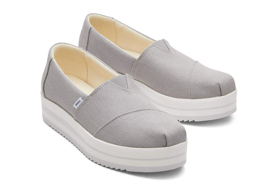 Toms Alpargata Midform Espadrilles Plateauschuhe Damen Grau Schweiz | Bestellen Schweiz743-783