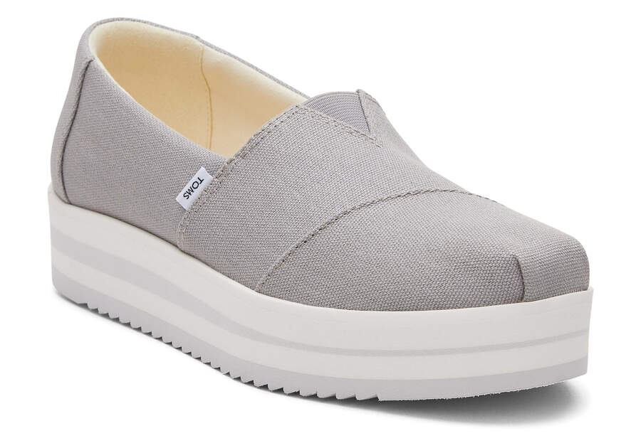 Toms Alpargata Midform Espadrilles Plateauschuhe Damen Grau Schweiz | Bestellen Schweiz743-783