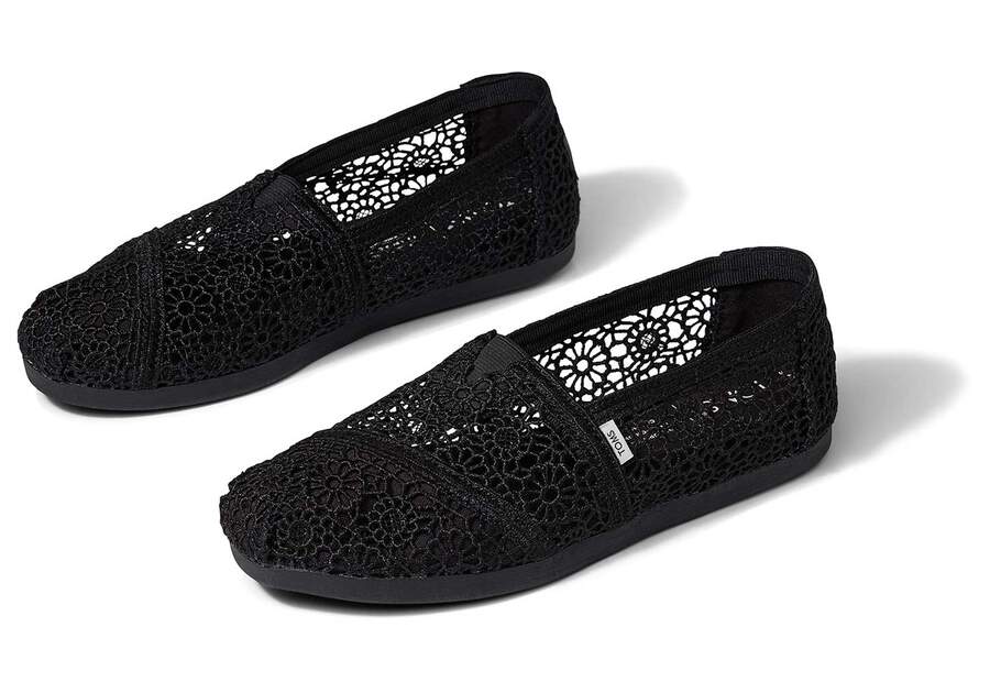 Toms Alpargata Moroccan Crochet Alpargatas Damen Schwarz Schweiz | Bestellen Schweiz281-613