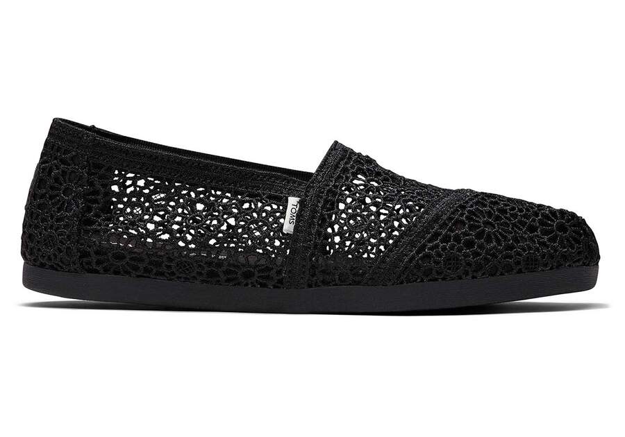 Toms Alpargata Moroccan Crochet Alpargatas Damen Schwarz Schweiz | Bestellen Schweiz281-613