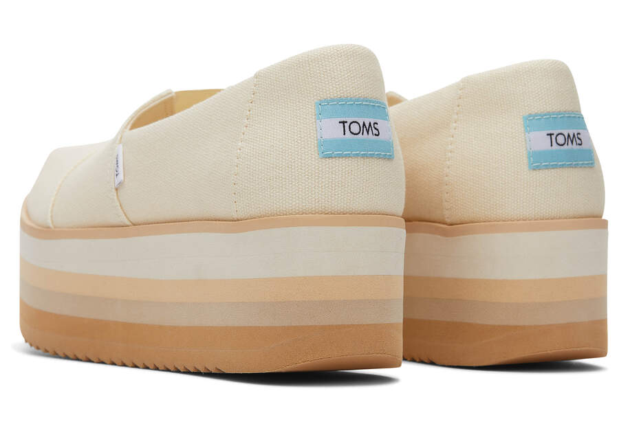 Toms Alpargata Plattform Espadrilles Plateauschuhe Damen Weiß Schweiz | Bestellen Schweiz078-125