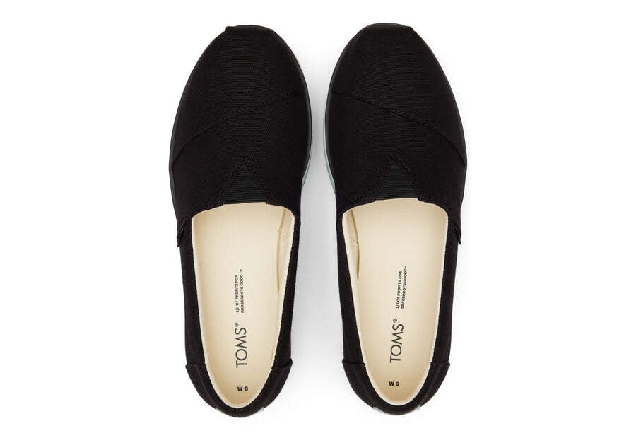 Toms Alpargata Plattform Espadrilles Plateauschuhe Damen Schwarz Blau Schweiz | Bestellen Schweiz553-417