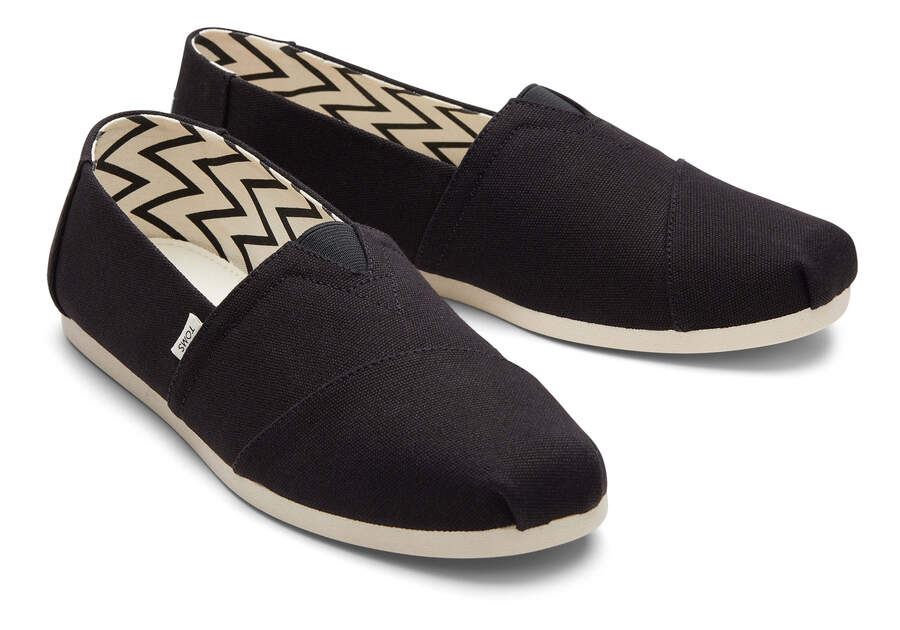 Toms Alpargata Recycled Baumwoll Canvas Alpargatas Herren Schwarz Schweiz | Bestellen Schweiz143-635