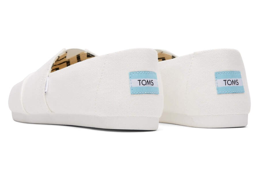 Toms Alpargata Recycled Baumwoll Canvas Alpargatas Damen Weiß Schweiz | Bestellen Schweiz274-236