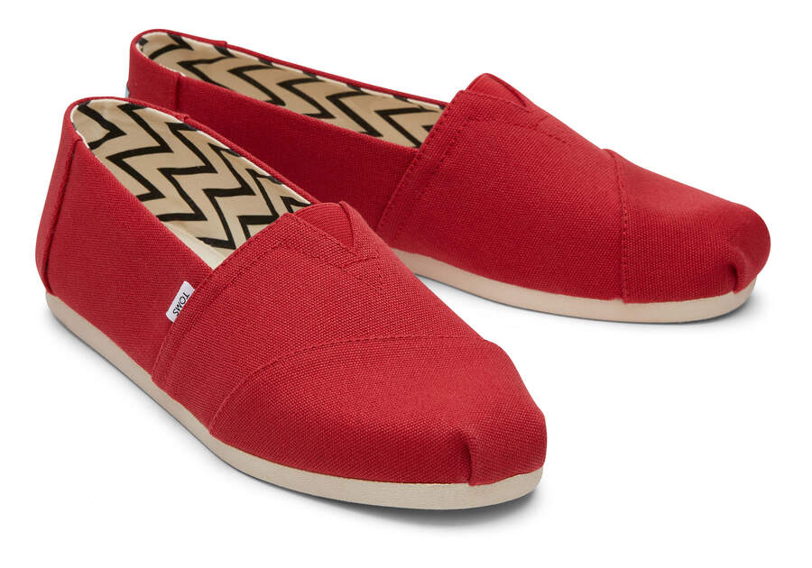 Toms Alpargata Recycled Baumwoll Canvas Alpargatas Herren Rot Schweiz | Bestellen Schweiz348-561