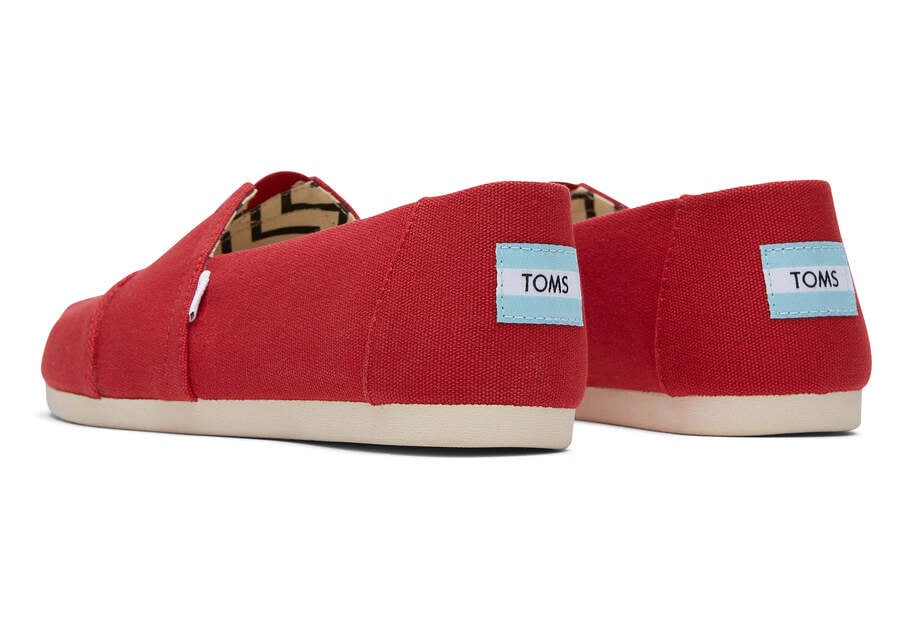 Toms Alpargata Recycled Baumwoll Canvas Alpargatas Herren Rot Schweiz | Bestellen Schweiz348-561