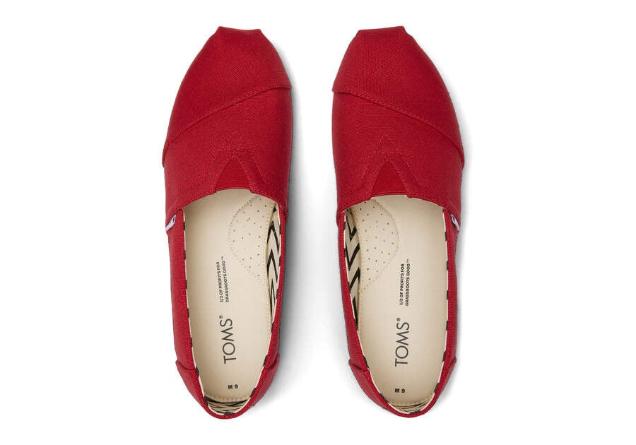 Toms Alpargata Recycled Baumwoll Canvas Alpargatas Herren Rot Schweiz | Bestellen Schweiz348-561