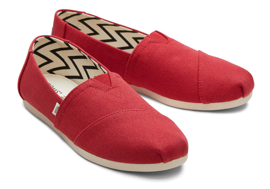 Toms Alpargata Recycled Baumwoll Canvas Alpargatas Damen Rot Schweiz | Bestellen Schweiz482-186