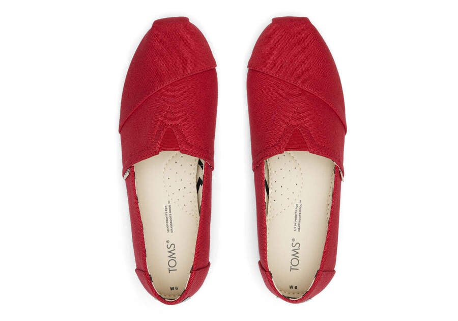 Toms Alpargata Recycled Baumwoll Canvas Alpargatas Damen Rot Schweiz | Bestellen Schweiz482-186