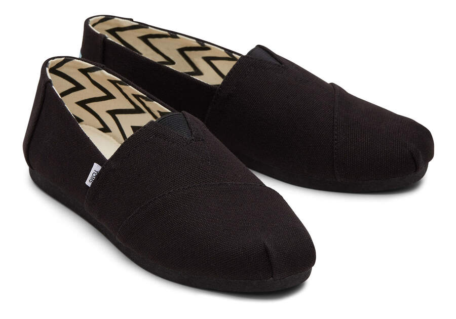 Toms Alpargata Recycled Baumwoll Canvas Alpargatas Damen Schwarz Schweiz | Bestellen Schweiz581-762