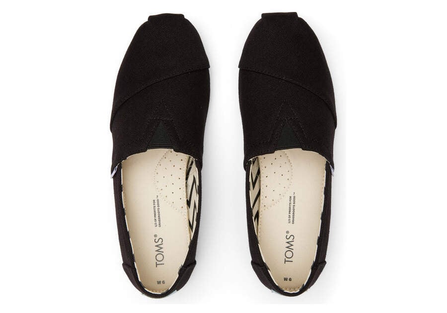 Toms Alpargata Recycled Baumwoll Canvas Alpargatas Damen Schwarz Schweiz | Bestellen Schweiz581-762