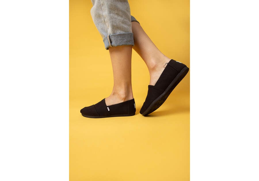 Toms Alpargata Recycled Baumwoll Canvas Alpargatas Damen Schwarz Schweiz | Bestellen Schweiz581-762