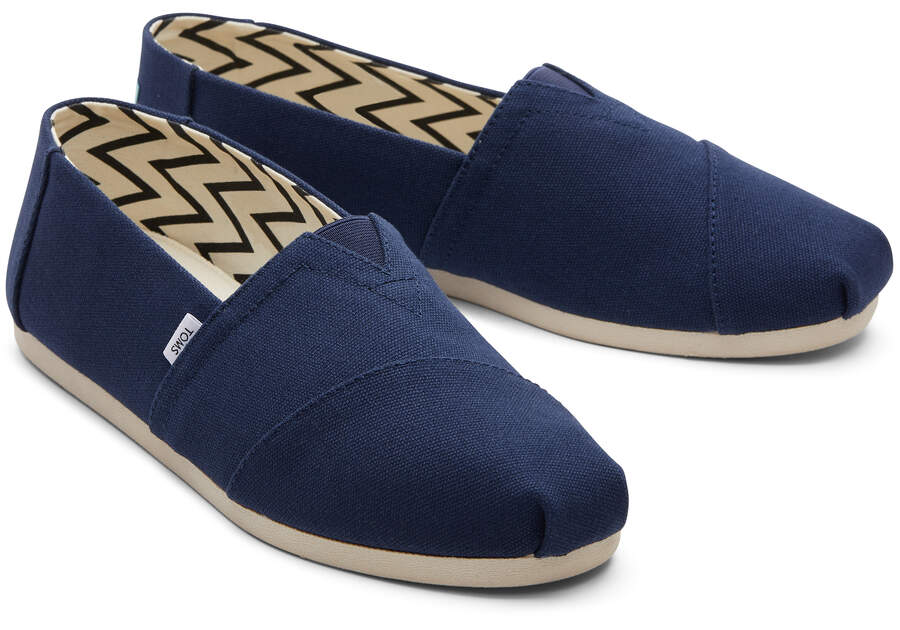 Toms Alpargata Recycled Baumwoll Canvas Alpargatas Herren Navy Schweiz | Bestellen Schweiz747-668