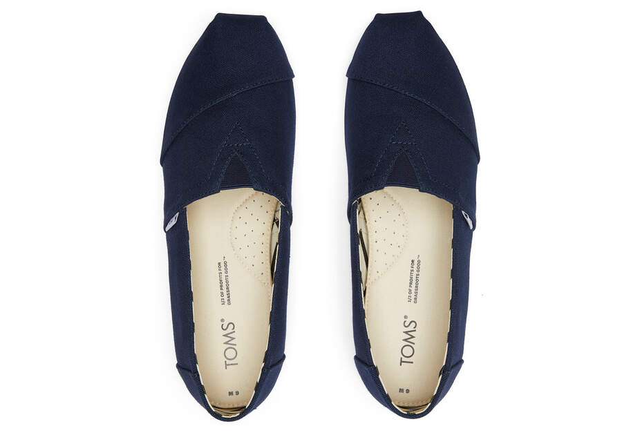 Toms Alpargata Recycled Baumwoll Canvas Alpargatas Herren Navy Schweiz | Bestellen Schweiz747-668