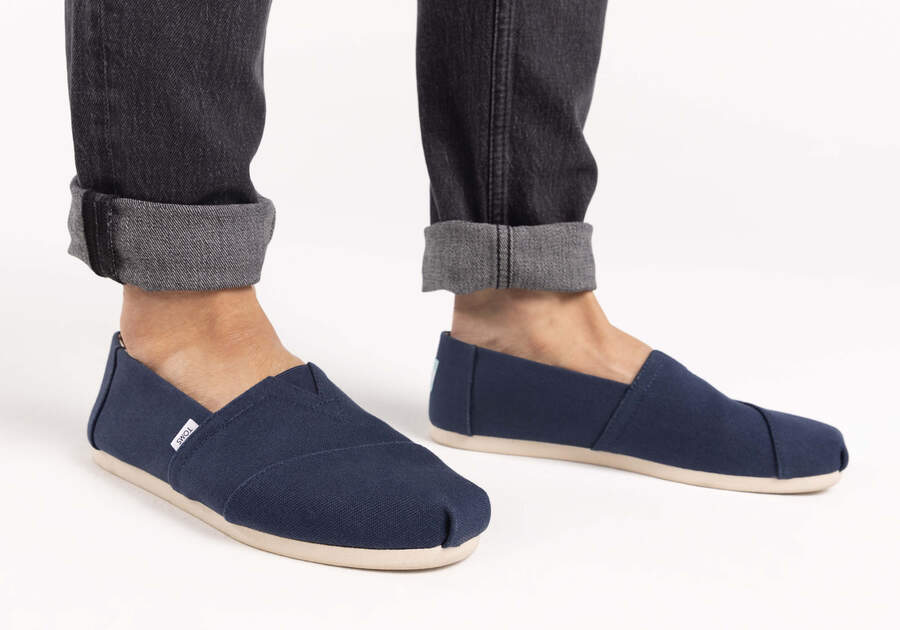 Toms Alpargata Recycled Baumwoll Canvas Alpargatas Herren Navy Schweiz | Bestellen Schweiz747-668