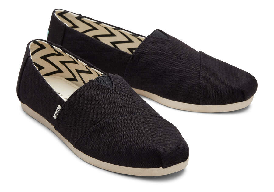 Toms Alpargata Recycled Baumwoll Canvas Alpargatas Damen Schwarz Schweiz | Bestellen Schweiz773-391