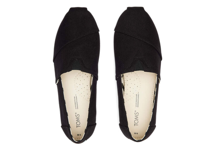 Toms Alpargata Recycled Baumwoll Canvas Alpargatas Damen Schwarz Schweiz | Bestellen Schweiz773-391