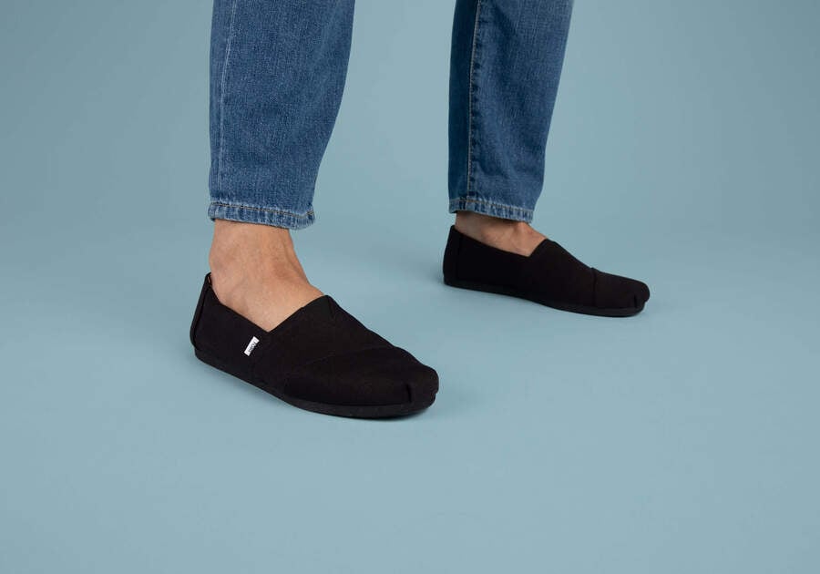 Toms Alpargata Recycled Baumwoll Canvas Alpargatas Herren Schwarz Schweiz | Bestellen Schweiz814-316