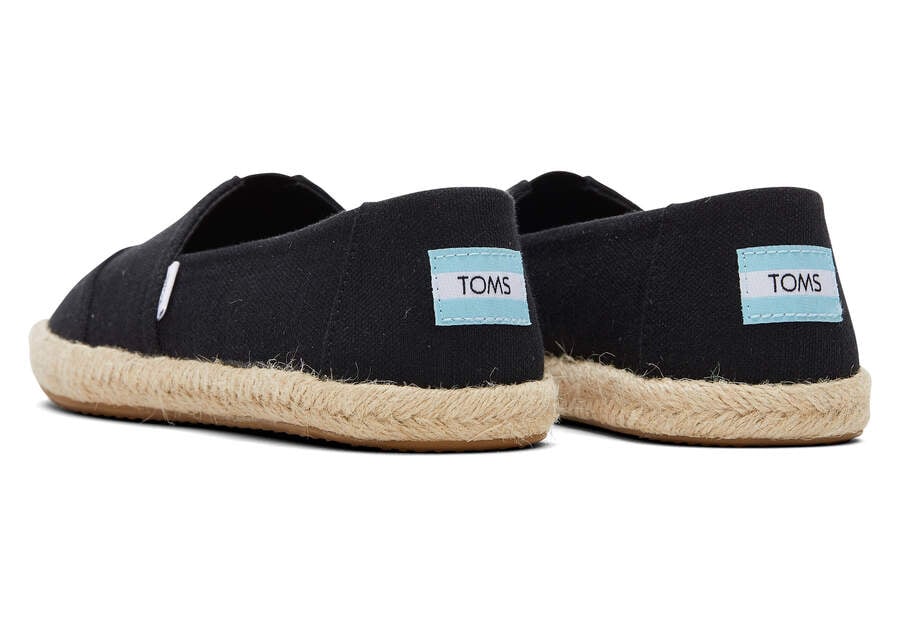 Toms Alpargata Recycled Baumwoll Rope Espadrilles Espadrilles Damen Schwarz Schweiz | Bestellen Schweiz022-723