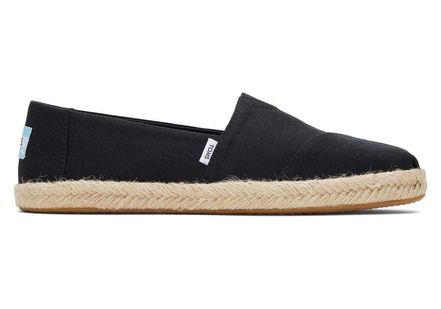 Toms Alpargata Recycled Baumwoll Rope Espadrilles Espadrilles Damen Schwarz Schweiz | Bestellen Schweiz022-723