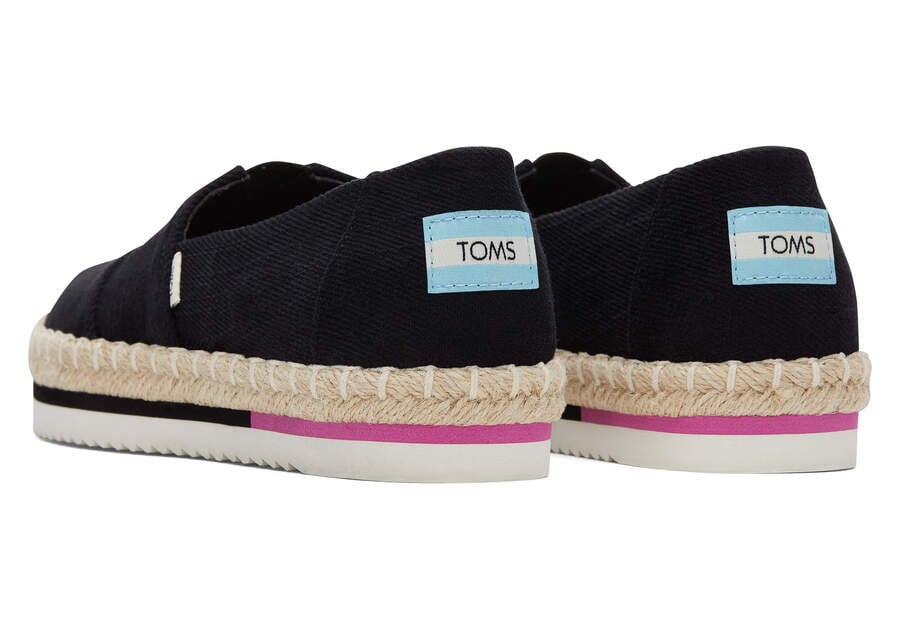 Toms Alpargata Rope Plattform Espadrilles Damen Schwarz Schweiz | Bestellen Schweiz492-621