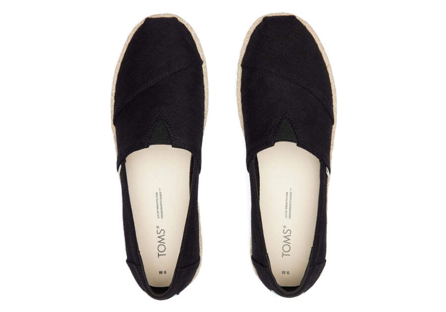 Toms Alpargata Rope Plattform Espadrilles Damen Schwarz Schweiz | Bestellen Schweiz492-621