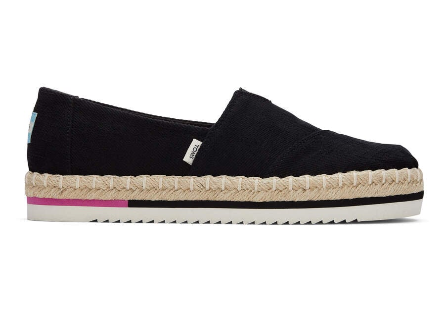 Toms Alpargata Rope Plattform Espadrilles Damen Schwarz Schweiz | Bestellen Schweiz492-621