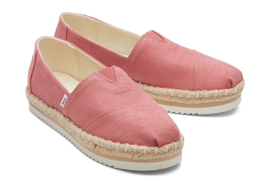 Toms Alpargata Rope Plattform Espadrilles Damen Rosa Schweiz | Bestellen Schweiz708-819