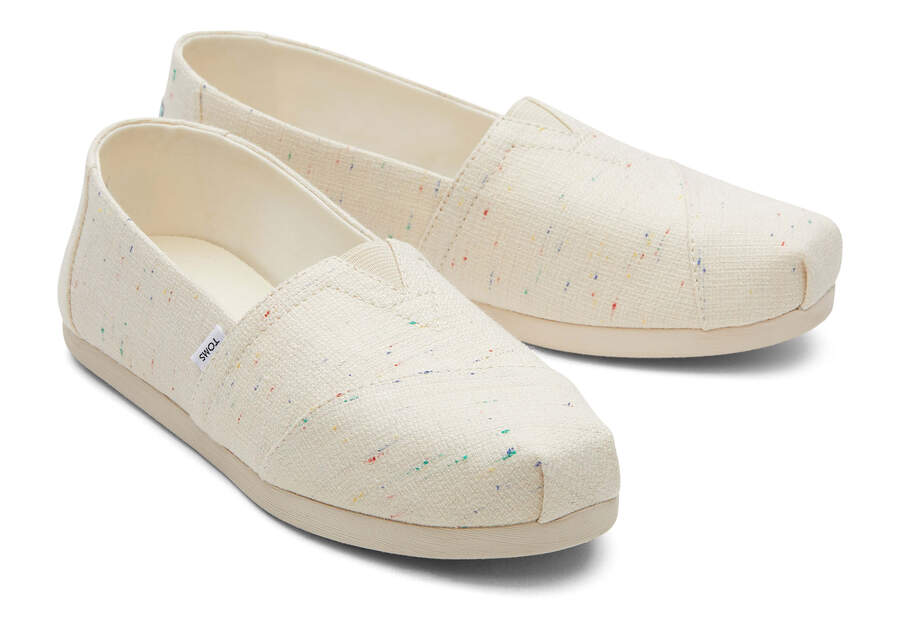 Toms Alpargata Speckled Recycled Baumwoll Alpargatas Damen Beige Schweiz | Bestellen Schweiz048-673